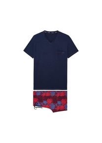 HOM Shorty ' Bouquet Short Sleepwear ' Herren blau, rot Größe S Geblümt/Floral