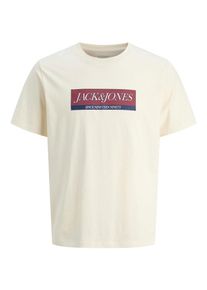 Jack & Jones JACK & JONES Koszulka 'JORINWOOD' dla mężczyzn granatowy / ciemnoczerwony / biały Rozmiar L