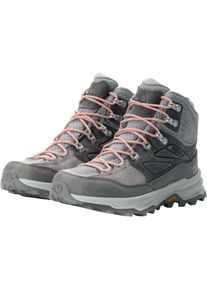 Jack Wolfskin, Damen, Wanderschuh &raquo;CYROX TEXAPORE MID W&laquo; Wasserdicht, Trekkingschuh, grau, 37,5, grau, Vielseitiger Wanderschuh von Jack Wolfskin mit 