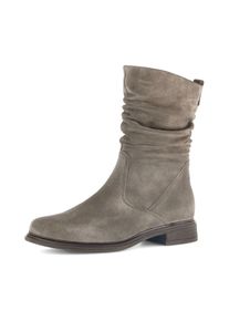 Gabor , Stiefel »Genua«, Blockabsatz, Kurzstiefel, mit Innenreißverschluss , taupe , 37 , 37 , Kurzstiefel mit gerafftem slochy-Schaft