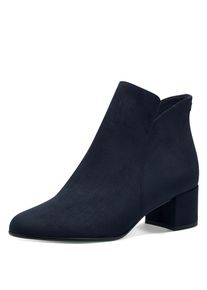 Tamaris, Damen, Stiefelette , Blockabsatz, Basicstiefelette in veganer Verarbeitung, schmale Form, navy, 39, navy, Elegante Stiefelette mit 