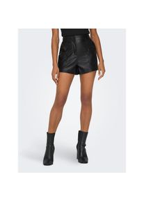 Only, Damen, Lederimitathose &raquo;ONLTRICIA FAUX LEATHER SHORTS OTW NOOS&laquo;, Black, N-Gr, XL (42) -N-Gr, Black, Shorts von Only