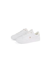 Tommy Hilfiger , Plateausneaker »ESSENTIAL CHIC COURT SNEAKER«, Freizeitschuh, Schnürschuh, Halbschuh mit TH-Schmuckelement , weiß , 41 , 41 ,...