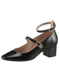 Tommy Hilfiger , Spangenpumps »PUMP DOUBLE STRAP PATENT LEATHER«, Blockabsatz, Abendschuh, Partyschuh, TH-Schmuckelement, schmale Form , schwarz ,...