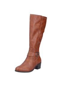 Rieker , Damen , Stiefel Langschaftstiefel, Reißverschluss, in schmaler Form , cognac , 37 , 37 , Stiefel mit Innenreißverschluss für leichten...