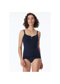 Schiesser , Unterhemd »Naturschönheit«, Perlmutt-Knopfleiste, schmale Träger, weich, hüftbedeckend , nachtblau , 42 , 42 , Damen-Spaghetti-Top von...