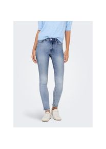 Only, Damen, Ankle-Jeans &raquo;ONLBLUSH MID SK ANK RAW DNM REA694 NOOS&laquo;, medium blue, L&auml;nge 30, XS (34) -L&auml;nge 30, medium blue, Skinny-Fit Ankle-Jeans, die