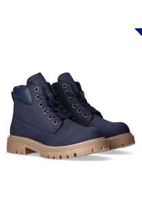 Tommy Hilfiger , Kinder , Schnürboots Chunky Boots, Winterboots mit Blockabsatz , blau , 41 , 41 , Workerboots von TOMMY HILFIGER mit Schnürung und...