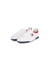 Tommy Jeans , Damen , Sneaker »(NEW) TJM CUPSOLE LEATHER ESS« , Freizeitschuh, Halbschuh, Schnürschuh im Basket-Look , weiß-rot-blau , 40 , 40 ,...