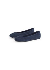 Tommy Hilfiger, Damen, Ballerina &raquo;TH HARDWARE SUEDE BALLERINA&laquo; , Flats, Businessschuh, Bequemschuh, Schlupfschuh mit TH-Logo, dunkelblau, 39, 