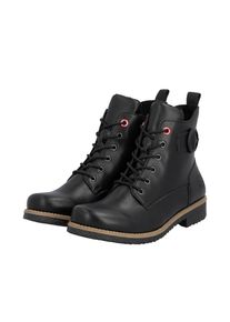 Rieker , Schnürstiefelette, Schnürboots, Stiefelette, Blockabsatz mit dekorativer Zierschnalle , schwarz , 42 , 42 , Schnürstiefelette mit...