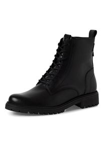 Tamaris, Damen, Schn&uuml;rstiefelette , Blockabsatz, Schn&uuml;rboots, Businessschuh mit dezenten Ziern&auml;hten, schwarz, 38, schwarz, Klassische Stiefelette mit 
