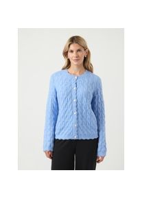 Y.A.S, Damen, Strickjacke &raquo;YASBUBERA LS KNIT CARDIGAN S. NOOS&laquo;, Vista Blue, XL, Vista Blue, Gestrickter Cardigan von YAS