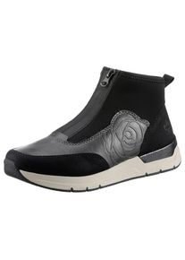Rieker , Slip-On Sneaker, Schlupfboots, Stiefelette, High top Sneaker in veganer Verarbeitung , schwarz-grau , 38 , 38 , Knöchelhoher Sneaker mit...