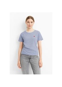 Jacqueline de Yong JDY , Kurzarmshirt »PISA S/S PRINT TOP JRS NOOS« mit Herz Stickerei , Ebb And Flow Detail:CD STRIPES AND BS HEART , XL , XL , T-Shirt von JDY