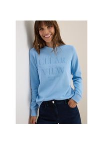 Cecil, Damen, Sweatshirt, mit Wording Artwork, sporty light blue, XL (44), sporty light blue, Sweatshirt f&uuml;r Damen von Cecil