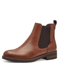 Tamaris , Damen , Chelseaboots , Blockabsatz, Stiefelette, Businessschuh, Schlupfschuh, Anziehlasche , cognac , 40 , 40 , Klassischer Chelseaboots...