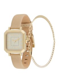 Armani Exchange Dames Analoog horloge beige / crème / goud / transparant One Size