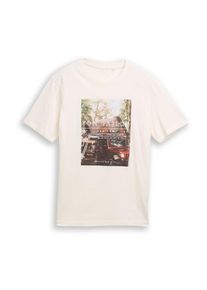 Tom Tailor Koszulka dla mężczyzn jasnozielony / czerwony / ciemnoczerwony / naturalna biel Rozmiar M