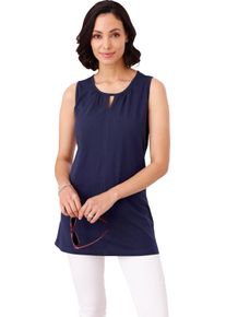 Damen Shirttop mit dezenter Raffung, in A-Form nachtblau Gr&ouml;&szlig;e 46