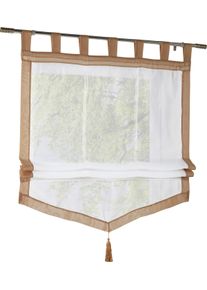 HEINE HOME unisex vouwgordijn wit/naturel Maat 130 x 45 cm