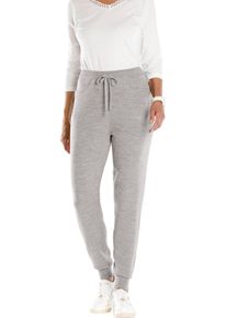 Dames Jogpants van tricot grijs gemêleerd Maat 24