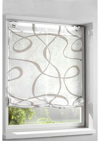 HEINE HOME unisex vouwgordijn wit/taupe Maat 140 x 45 cm