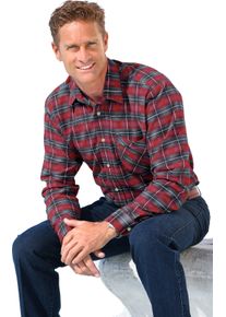 Panska Košeľa s dlhými rukávmi Červená – sivá veľkosť 49/50