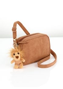 Damen Handtasche mit Schl&uuml;sselanh&auml;nger in braun ,Gr&ouml;&szlig;e 0, WITT, 60% Polyvinylchlorid, 30% Polyester, 10% Metall