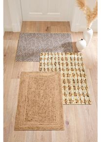 Zerbino con effetto operato, Beige, Taglia 38x59 cm, bonprix