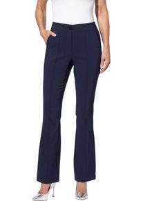 Dames Bengalinebroek in licht uitlopend model marine Maat 26