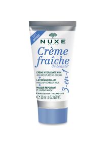 NUXE Paris Nuxe, Gesichtsreinigung, - Moisturizing cream. make-up remover milk and plumping mask 3in1 Creme Fraiche De BeautÃ (Reinigungsmousse)