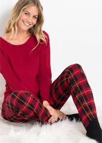 Pyjama - rouge - taille 38/40 (S) - 100% coton - bonprix