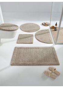 HEINE HOME unisex Badteppich in taupe ,Gr&ouml;&szlig;e 45x50 cm - rechteckig, Witt, 100% Baumwolle