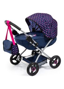 BAYER, Puppenwagen &raquo;Cosy&laquo; mit Wickeltasche, Einhorn blau/pink, Puppenwagen