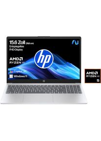 HP , Notebook »OmniBook 3 NG AI«, 39,62 cm, / 15,6 Zoll, AMD, Ryzen AI 5, 512 GB SSD , Glacier Silver , AMD Radeon 820M Graphics