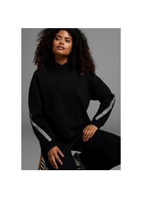 FAYN SPORTS , Kapuzensweatshirt Weiches oversized Sweatshirt mit Reflektorstreifen und Kapuze. , schwarz , 44/46 , 44/46 , Sweatshirt mit Kapuze...