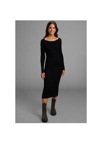 HECHTER PARIS, Damen, Strickkleid mit Cutouts und Kn&ouml;pfen - NEUE KOLLEKTION, schwarz solid, N-Gr, 40 -N-Gr, schwarz solid, Strickkleid mit Cutouts mit