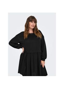 Only CARMAKOMA , Jerseykleid »CARUMA ALBA L/S MIX KNEE DRESS JRS« Sommerkleid , Black , N-Gr , S -N-Gr , S , Knielanges Kleid von Only CARMAKOMA