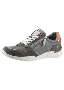 Mustang Shoes , Sneaker mit seitlichem Reißverschluss, Freizeitschuh, Halbschuh, Schnürschuh , taupe-offwhite , 42 , 42 , Weiche Schaftrandpolsterung