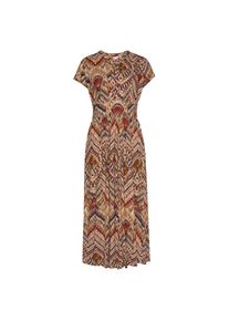 Lascana, Damen, Midikleid mit Ethnoprint und Rei&szlig;verschluss vorne, Sommerkleid, Strandkleid, braun-bedruckt, N-Gr, 36 -N-Gr, braun-bedruckt, 