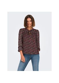 Only , Chiffonbluse »ONLDITSY L/S BLOUSE WVN« , Black AOP:MIRNA DITSY , L , L , Elegante Bluse von Only