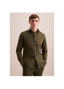 Seidensticker, Herren, Businesshemd Slim 1/1 Kentkragen Uni, gr&uuml;n, normale &Auml;rmell&auml;ngen, L42 -normale &Auml;rmell&auml;ngen, gr&uuml;n, Passform: Slim