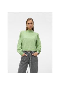 V&eacute;ro Moda Vero Moda, Damen, Strickpullover &raquo;VMLEAF LS HIGH NECK PULLOVER ENT&laquo;, Forest Shade Detail:W. MELANGE, L, Forest Shade Detail:W. MELANGE, Pullover von 