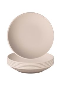 Villeroy & Boch Villeroy & Boch, Geschirrset, Schale NewMoon 29 cm, 6 St&uuml;ck, Weiss (6 Stk.)