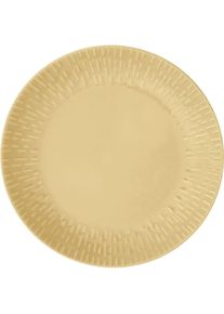 Aida Life in Colour - Confetti - Mustard lunch plate w/relief porcelain (13386), Teller, Gelb