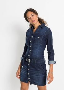 Robe en jean avec ceinture - bleu - taille 38 avec coton - bonprix
