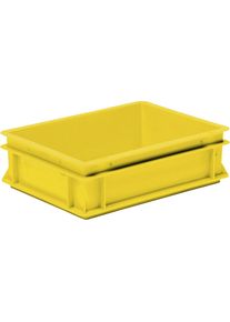 Recipiente apilable euronorma, L x A x H 400 x 300 x 120 mm, amarillo, UE 8 uds.