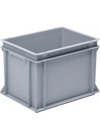 Recipiente apilable euronorma, L x A x H 400 x 300 x 270 mm, gris, UE 4 unid.