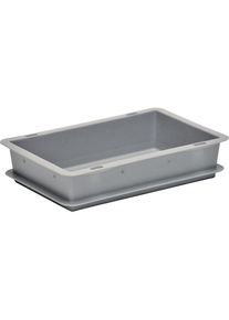 Recipiente apilable euronorma, L x A x H 300 x 200 x 65 mm, gris, UE 10 uds.